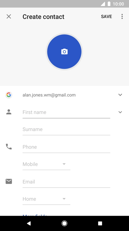 Press the address book drop down list.