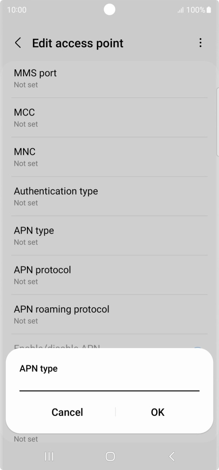 Key in mms and press OK.