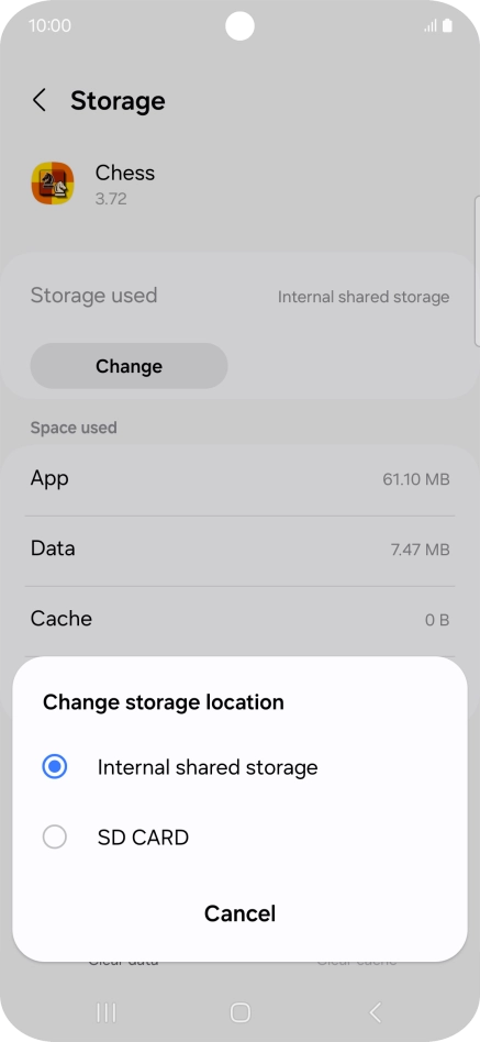 Press the name of the memory card.