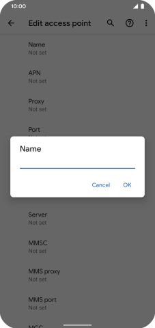 Key in EE Internet and press OK.