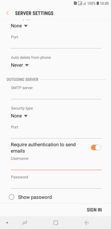 Press the field below 
