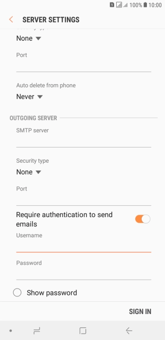 Press the field below 