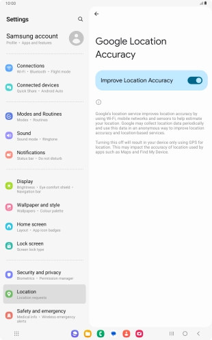 If you press the indicator next to 