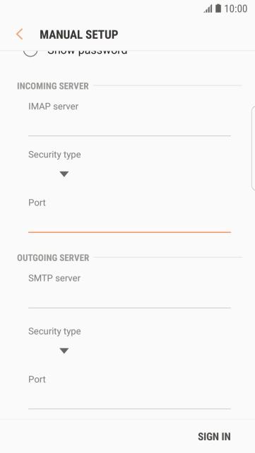 Press the field below 