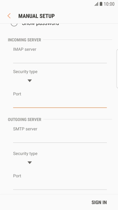 Press the field below 