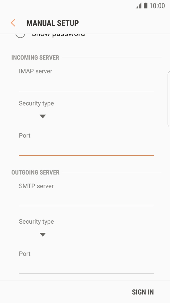 Press the field below 