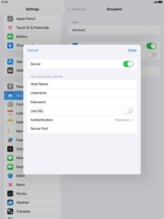Press the indicator next to 