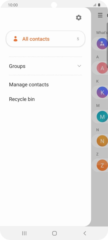 Press Manage contacts.