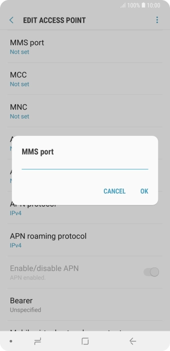 Key in 8080 and press OK.
