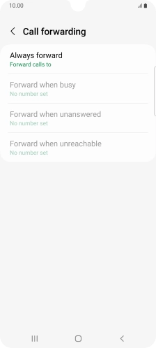 Press the required divert type.