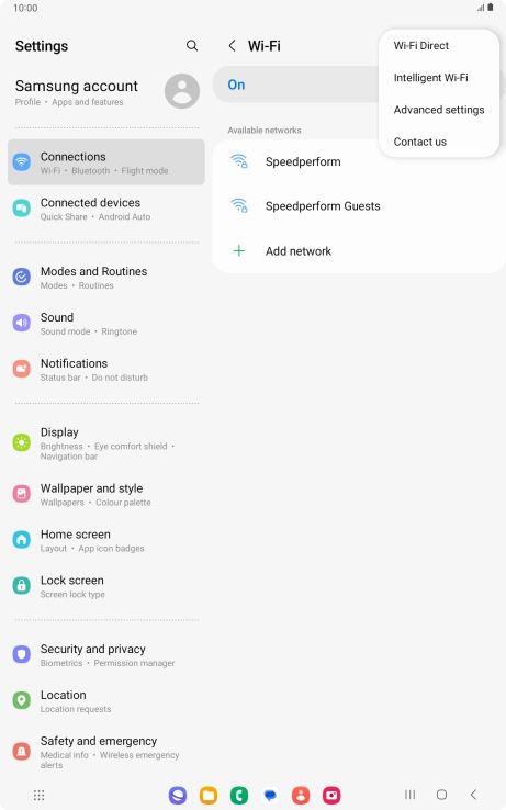 Press Intelligent Wi-Fi.