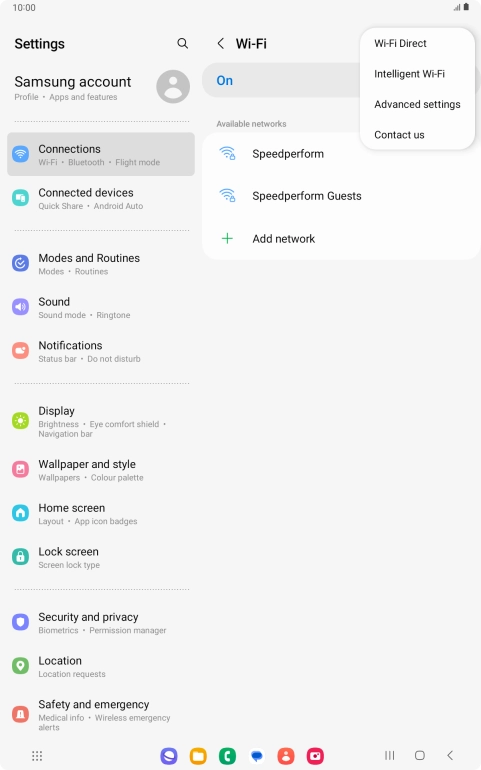 Press Intelligent Wi-Fi.