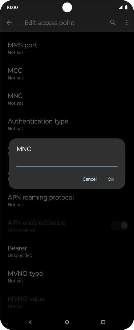 Key in 33 and press OK.
