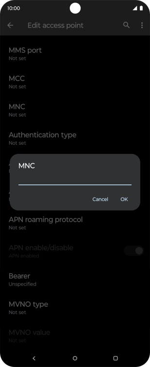 Key in 33 and press OK.