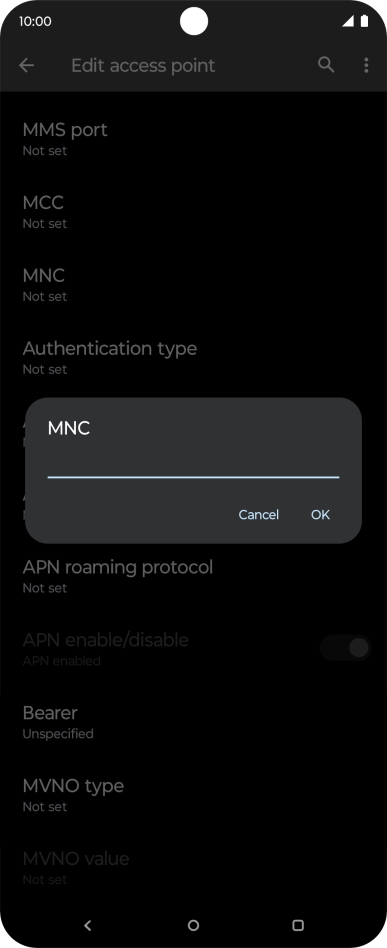 Key in 33 and press OK.