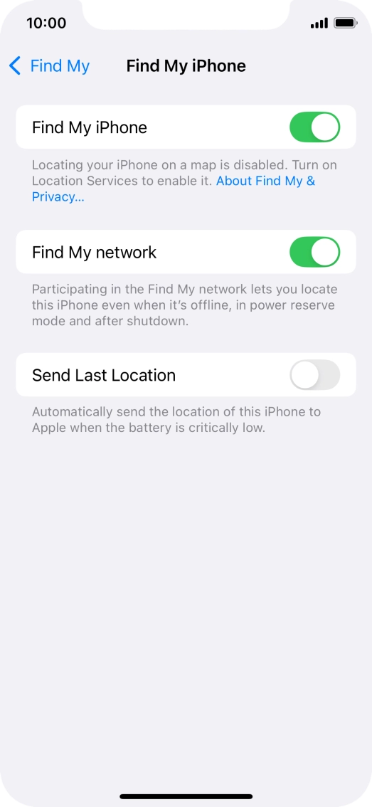 Press the indicator next to 