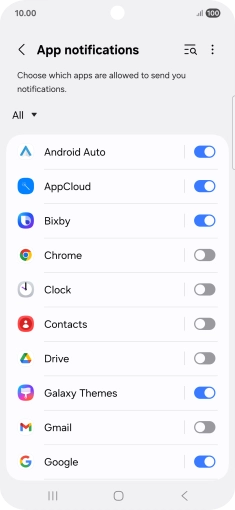 Press the drop down list.