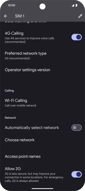 Press the indicator next to 