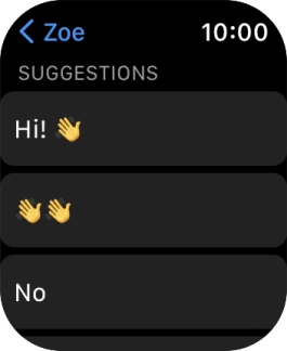 Press the required quick reply.