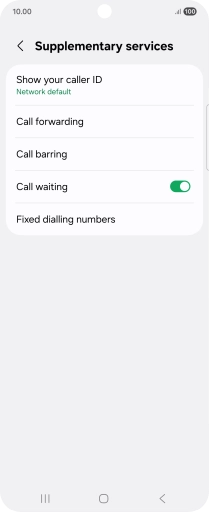 Press Call forwarding.