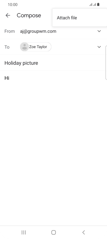 Press Attach file and go to the required folder.