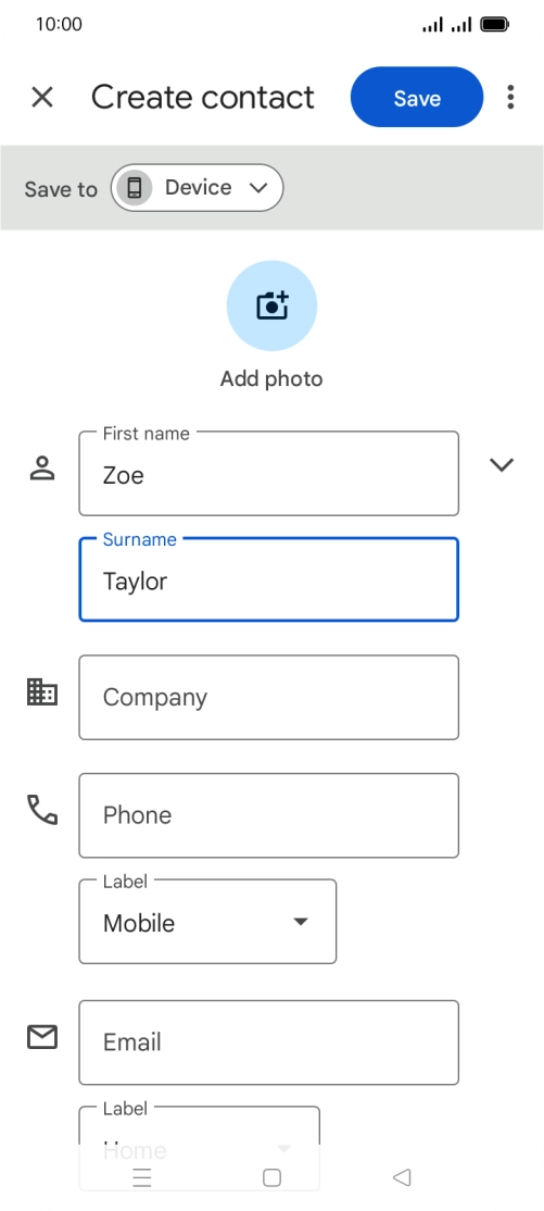 Press Phone and key in the required phone number.