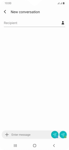 Press the search field and key in the first letters of the recipient's name.