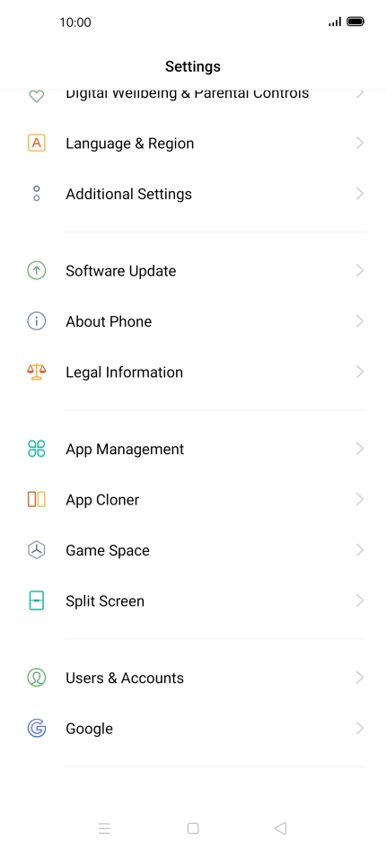 Press Users & Accounts.