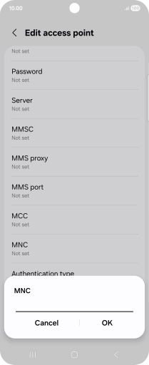Key in 33 and press OK.