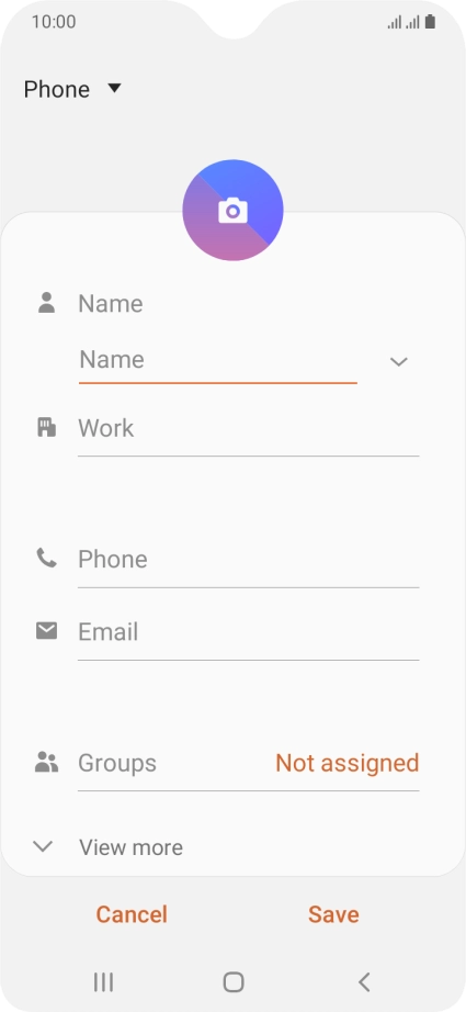 Press the address book drop down list.