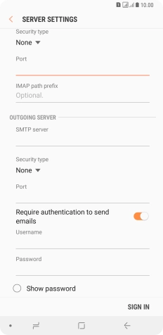 Press the field below 
