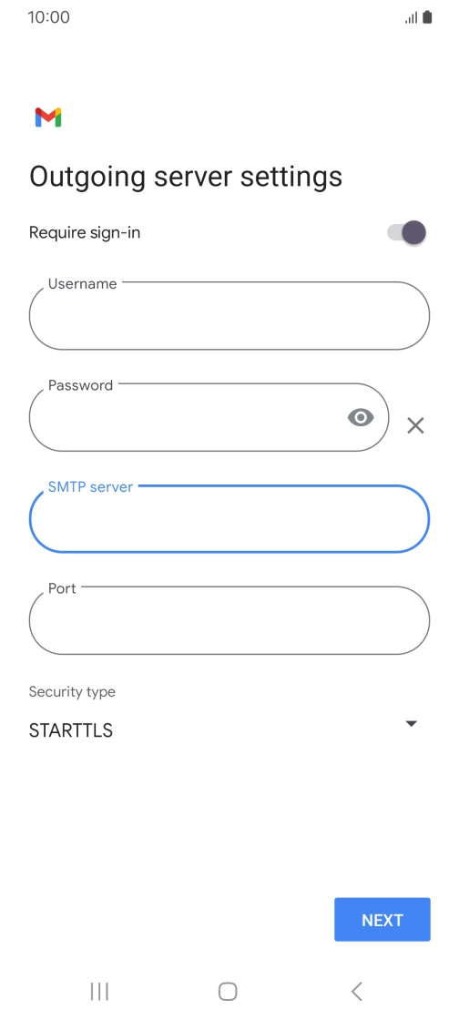 Press the field below 
