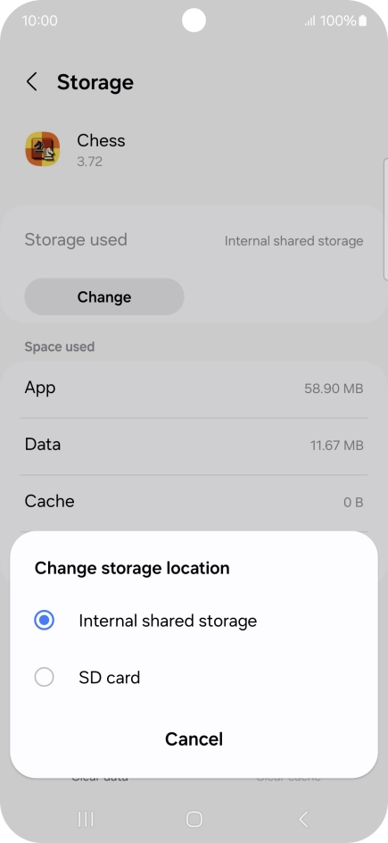 Press the name of the memory card.