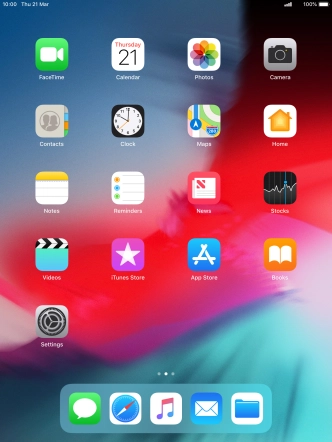 When your tablet is turned on, you can always see the battery power level. The larger the coloured section of the battery icon, the more remaining battery power.