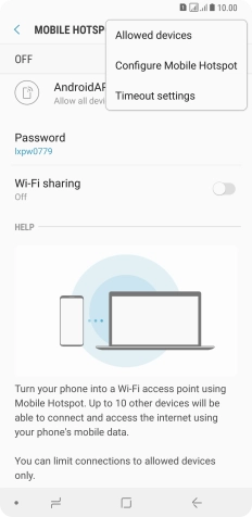 Press Configure Mobile Hotspot.