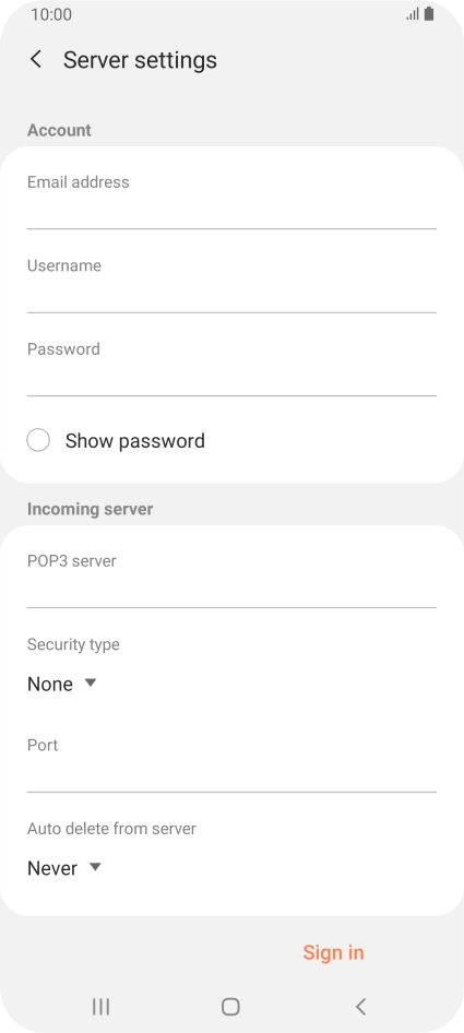 Press the field below 