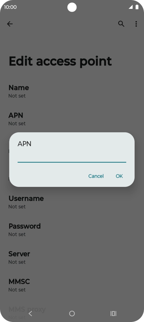 Key in everywhere and press OK.