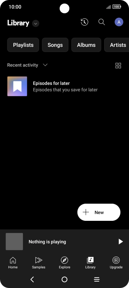 Press the drop down list.
