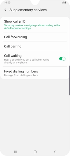 Press Call forwarding.