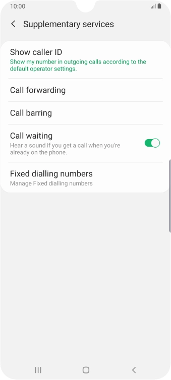 Press Call forwarding.