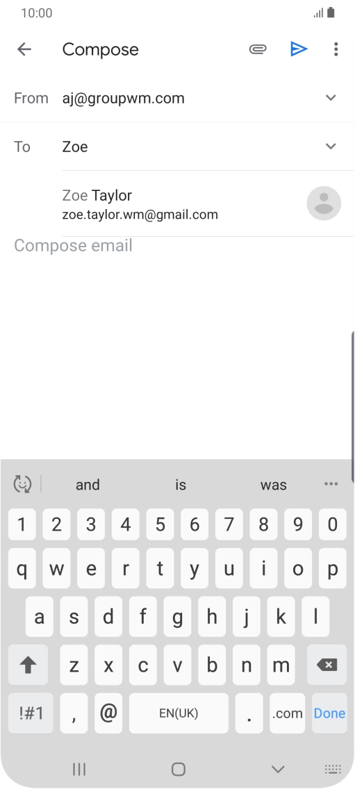 Press the required contact.