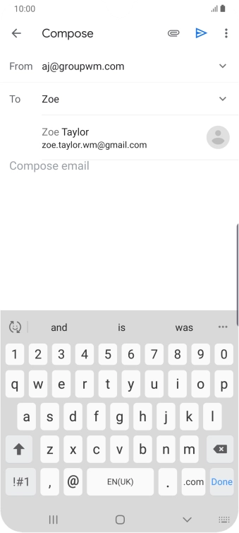 Press the required contact.