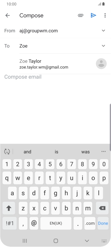 Press the required contact.