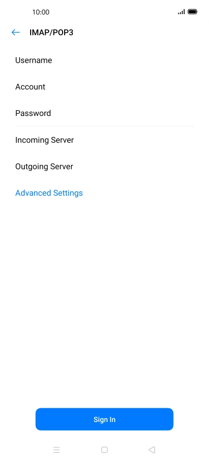 Press Advanced Settings.