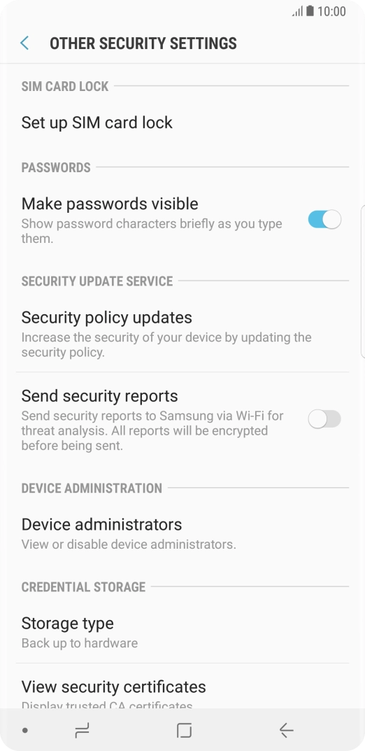 Press Set up SIM card lock.