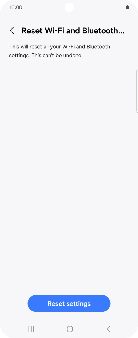 Press Reset settings.