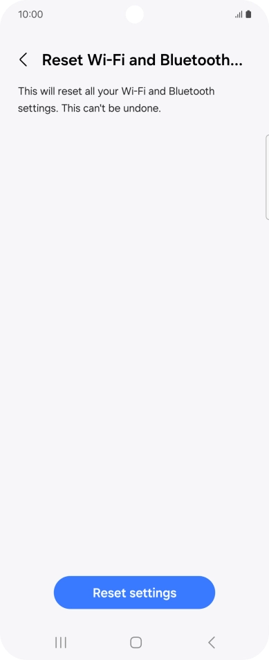 Press Reset settings.