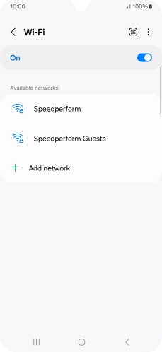 Press the menu icon.