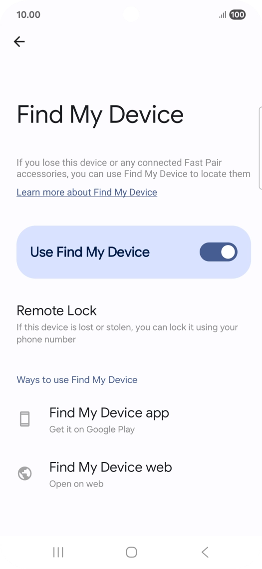 Press the Home key to return to the home screen.