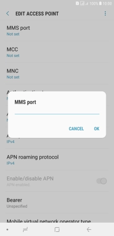 Key in 8080 and press OK.